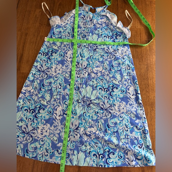 Lilly Pulitzer Billie Dress SZ S Saltwater Blue Suns Out Funs Out - Picture 14 of 14